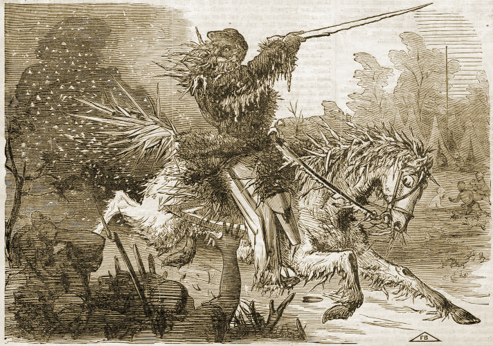 19th-century cartoon depicting Jack Frost